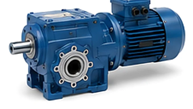 Watt Drive A.66AS — плоско-цилиндрический мотор-редуктор, вид сбоку на корпус