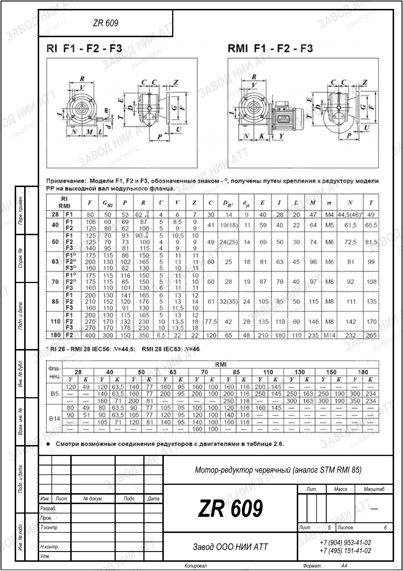 Габаритный чертёж STM RMI 85, лист 5